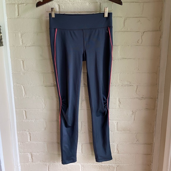 Danskin now size XS grey gray & orange stretchy workout yoga leggings fit - Picture 4 of 15